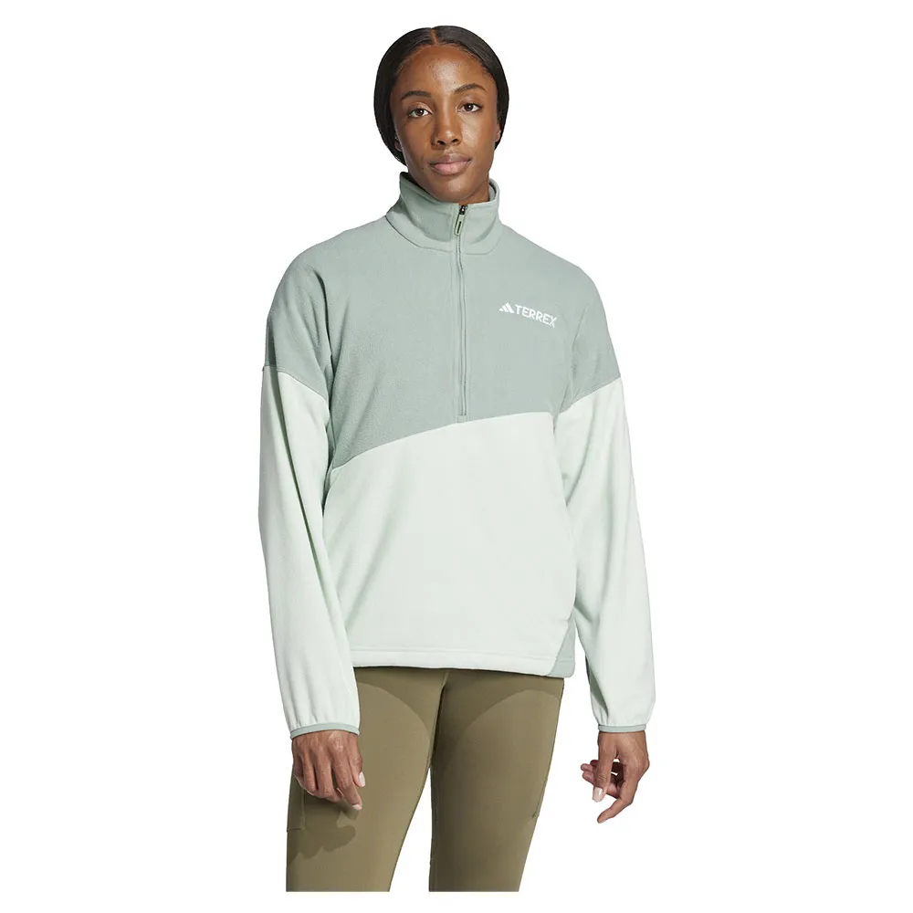 

Флис adidas Terrex Multi Climawarm half zip, зеленый