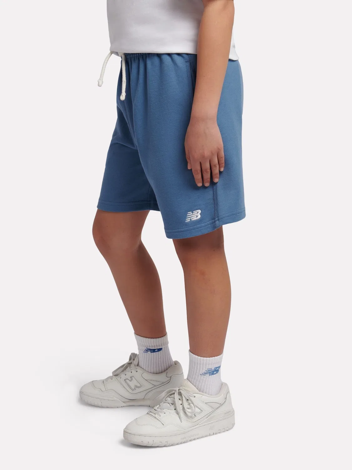 Шорты из французского терри New Balance, синие — фото 2