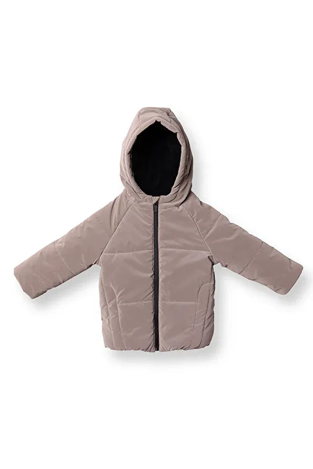 Детское зимнее пальто для девочек с длинным рукавом Ebebek Hello Baby, Taupe