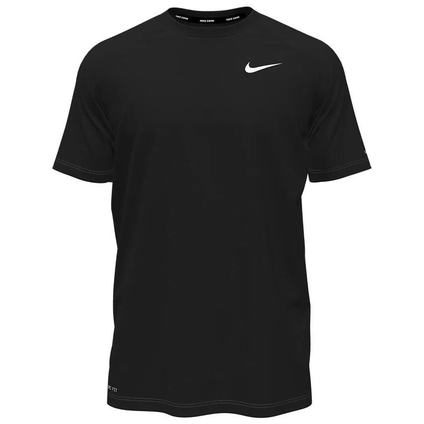 Мужская футболка для плавания с защитой UPF 40 Short Sleeve Hydroguard Nike, Schwarz