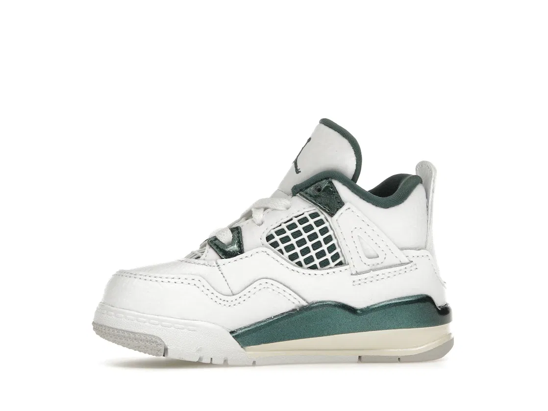 Детские кроссовки Lifestyle с принтом Jordan 4 Retro Jordan, White/Oxidized Green/White/Neutral Grey — фото 3