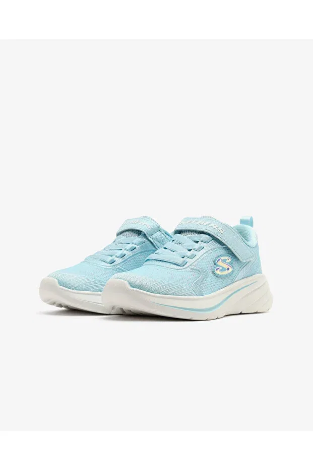 Детские кроссовки для девочек с липучкой Skechers, Blau — фото 3