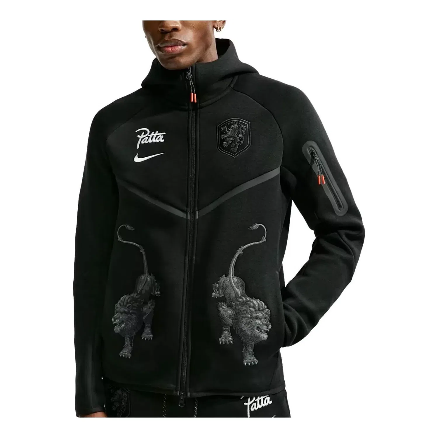 Мужская худи Nike Cryoshot Tech Fleece Full-Zip Windrunner, черный