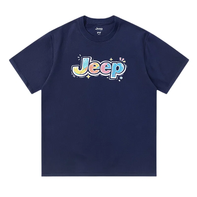 Детская футболка из плотного хлопка Jeep, Navy