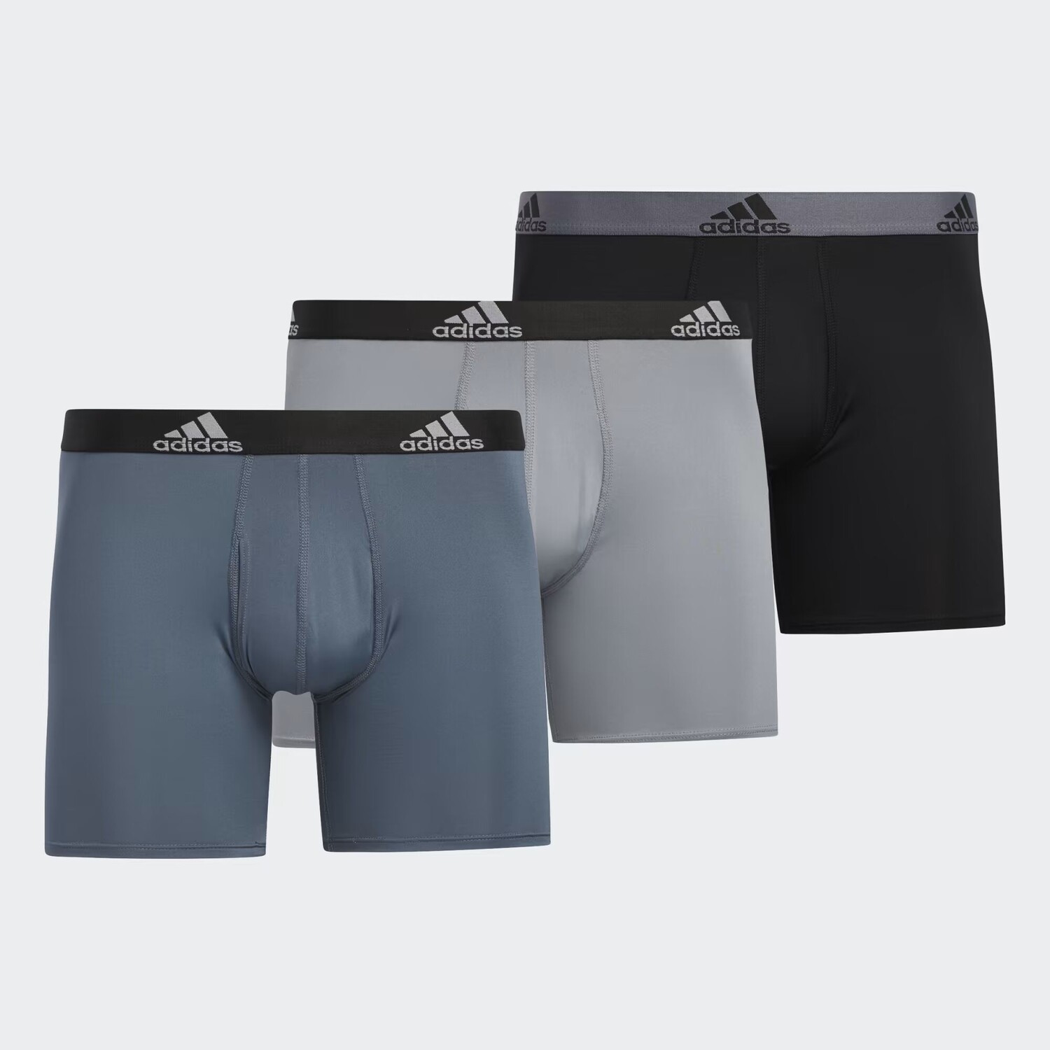 

Набор из трех боксеров Performance (больших и высоких) Adidas, цвет Medium Grey