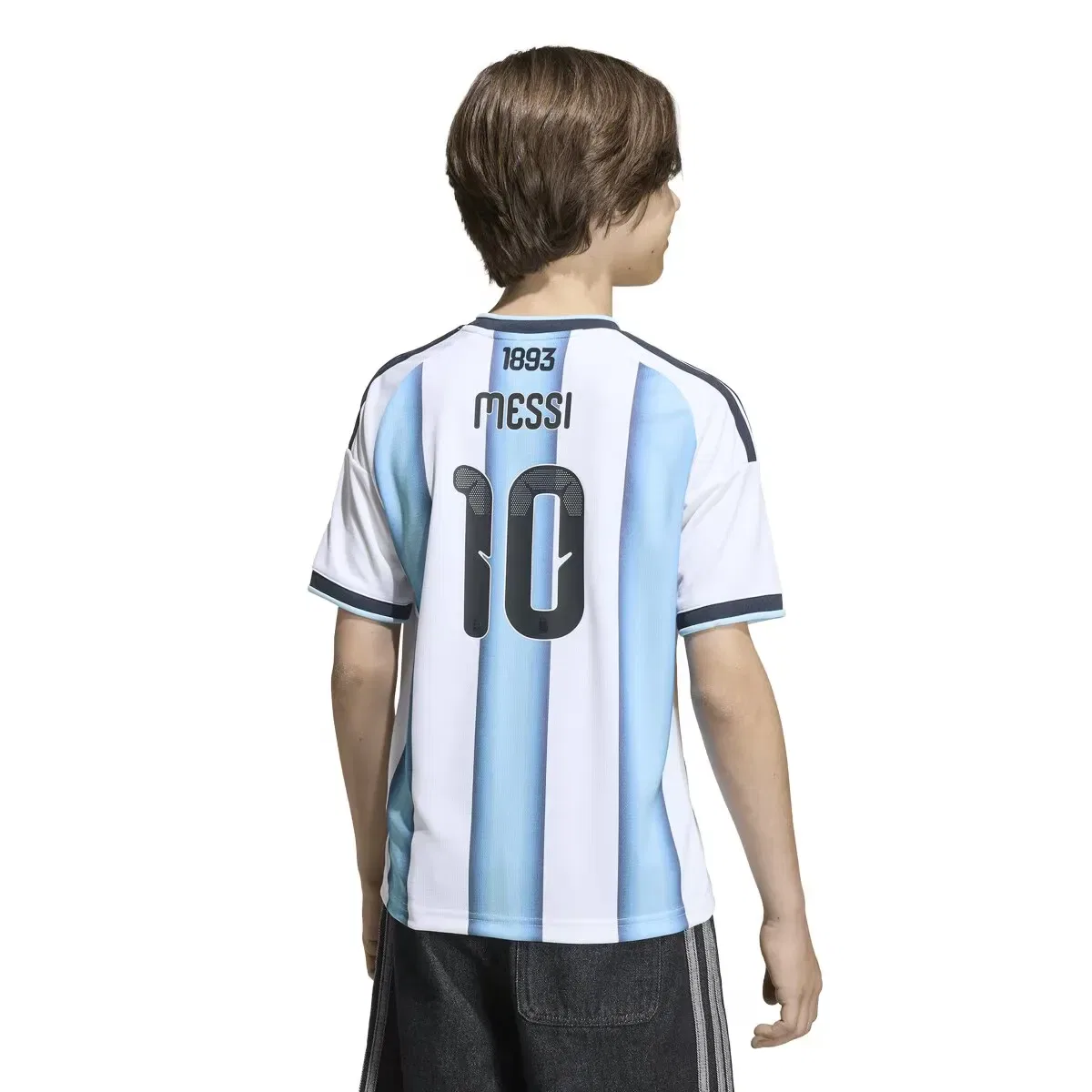 Детская футболка с принтом Argentina Mundial 2026 Messi adidas, Blanco / Azul — фото 2