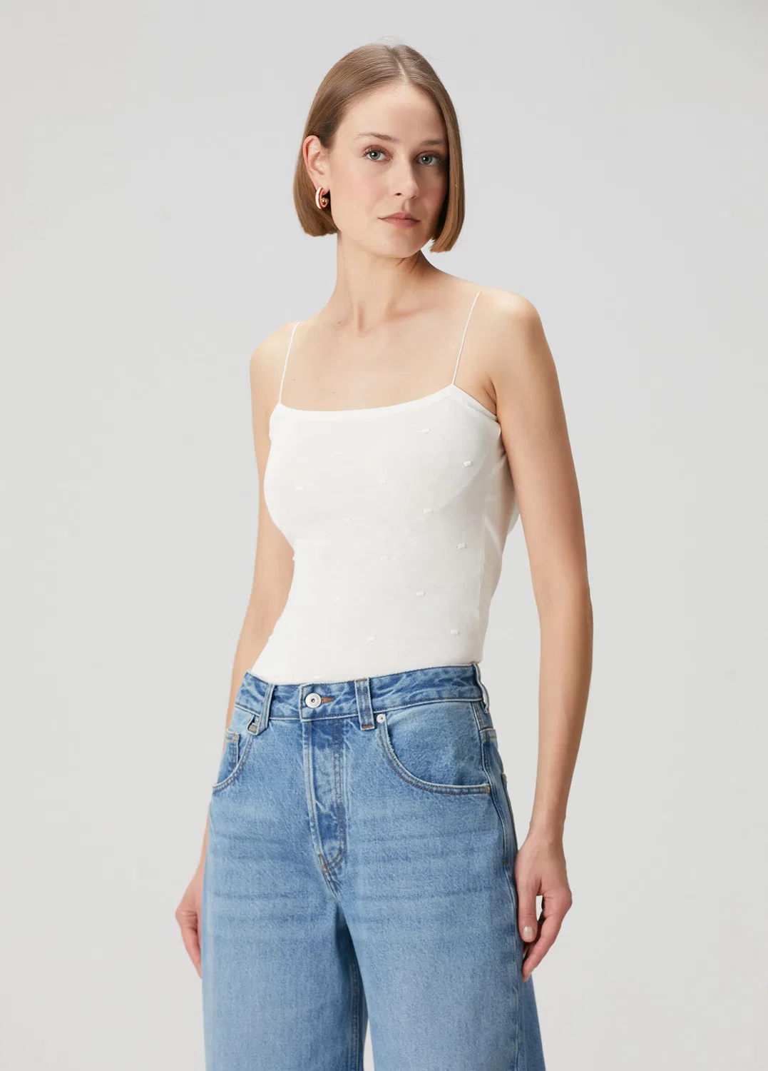 Топ Jacquemus The Plumetis, white — фото 3