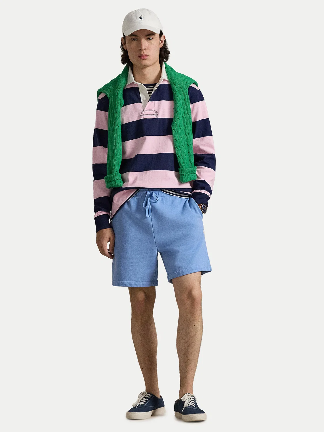 Мужские тканевые шорты стандартного кроя Polo Ralph Lauren, синий — фото 2