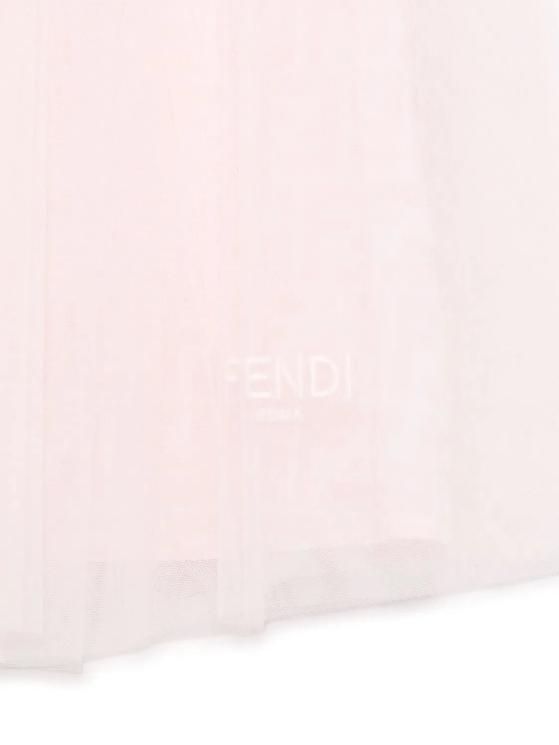 Платье из тюля с вышитым логотипом FENDI, розовый — фото 2