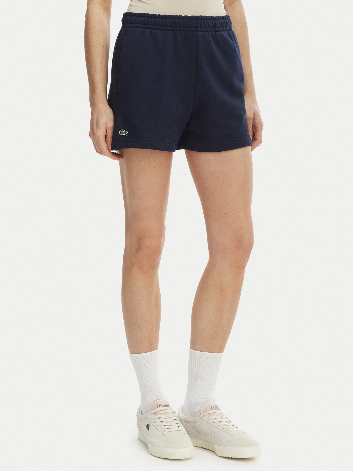 Женские спортивные шорты стандартного кроя Lacoste, темно-синий