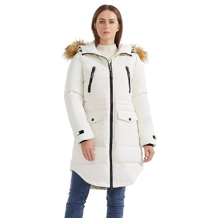 

Пальто-пуховик Orolay Women's Thickened Down Winter, бежевый