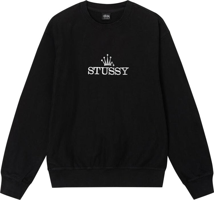 

Толстовка Stussy Glamour Pigment Dyed Crew 'Black', черный