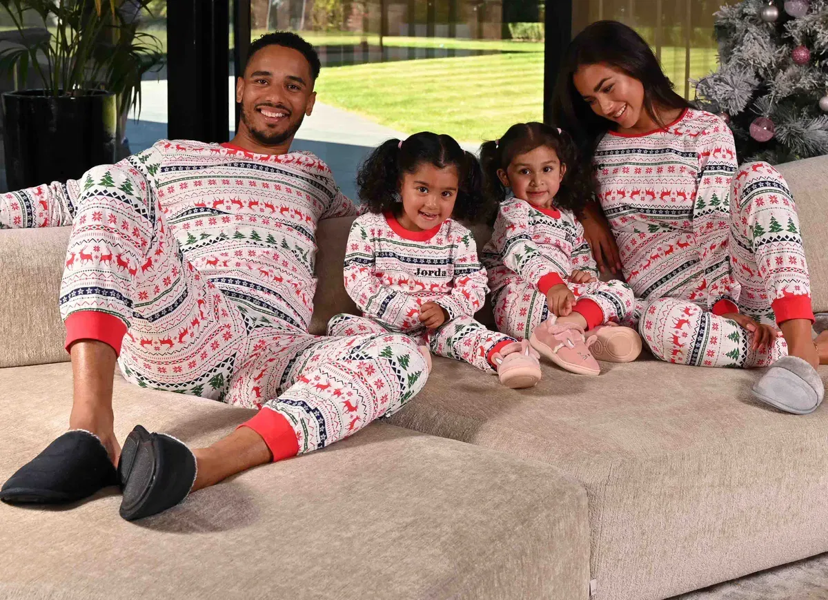 Пижама с норвежским узором Personalised Fairisle Christmas Pyjamas Lulabay, White — фото 2