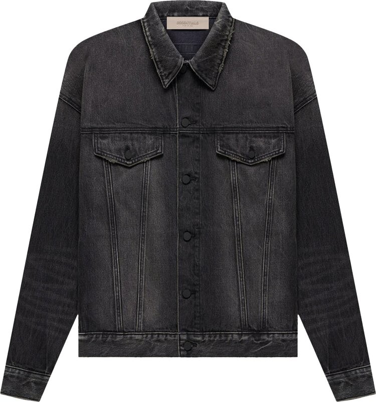 

Куртка Fear of God Essentials Denim Jacket 'Black', черный