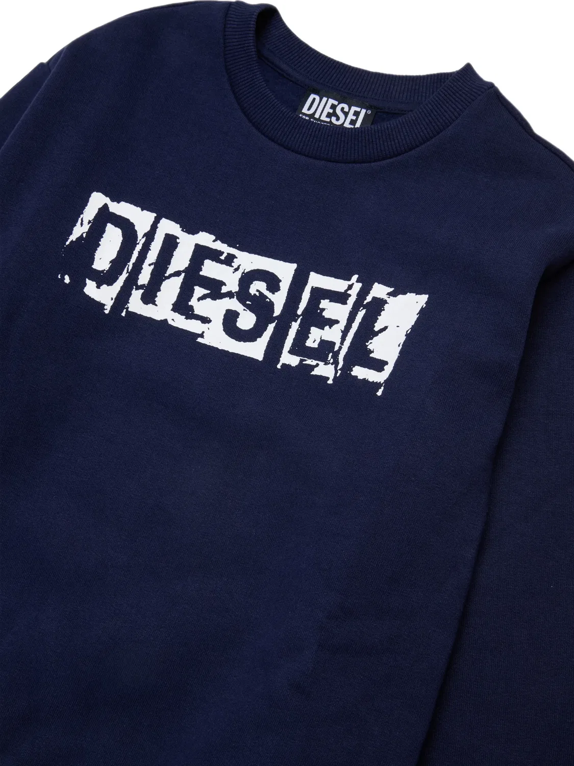 Diesel Синий свитшот с принтом логотипа — фото 2