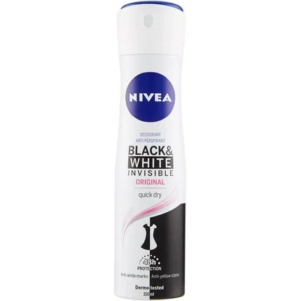 Дезодорант-спрей Nivea Invisible For Black & White Original Women's, 150 мл