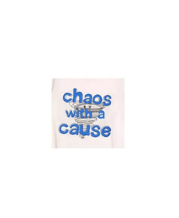 Детская футболка с принтом Chaos T-Shirt Mumzers, белый — фото 2
