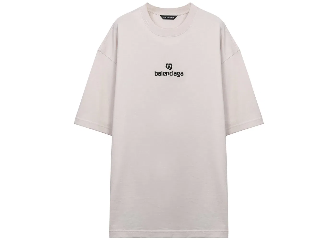 Мужская футболка с принтом Sponsor Logo Balenciaga, Ivory