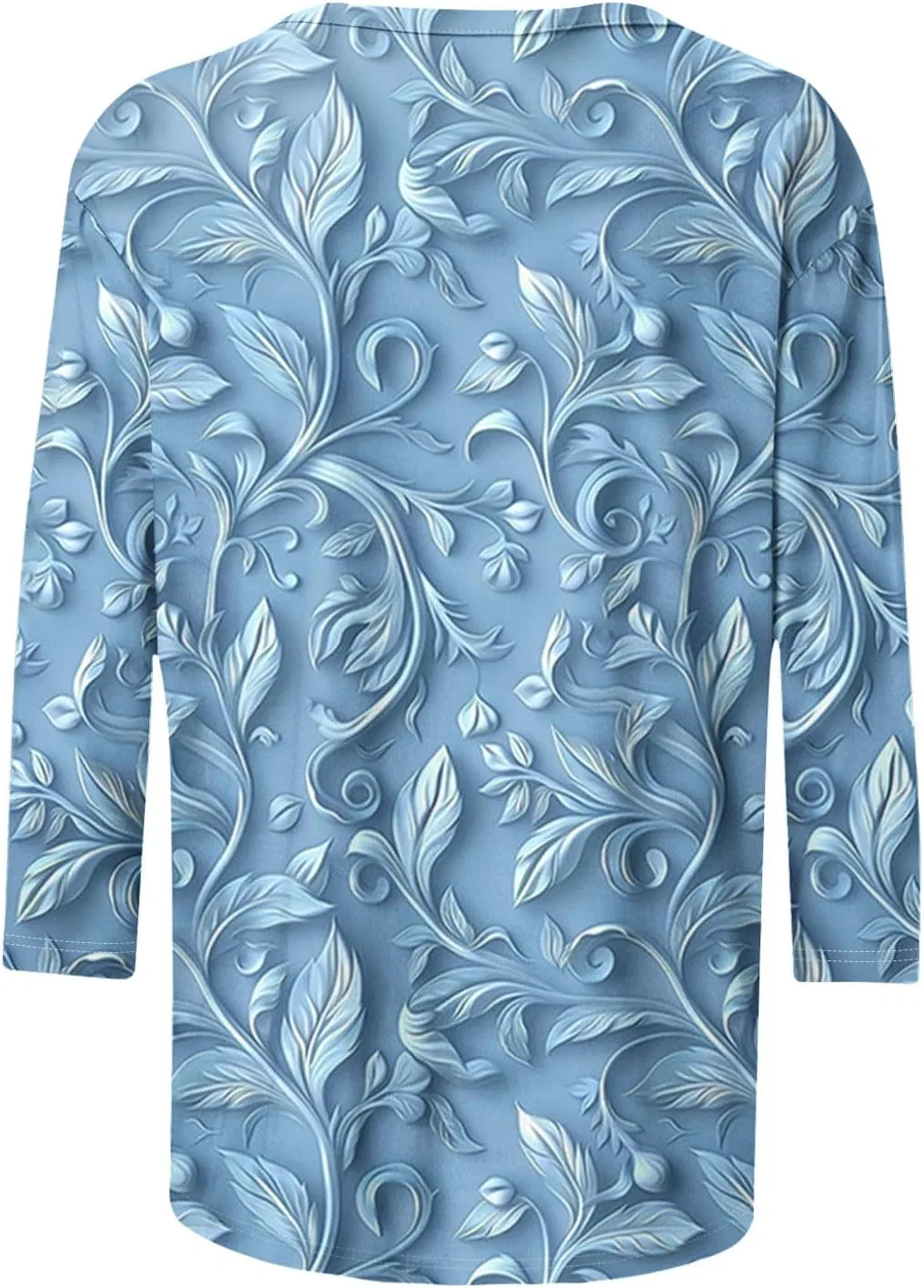 Женская футболка с 3/4 рукавом тюник Oversize, Multicolor-4 — фото 4