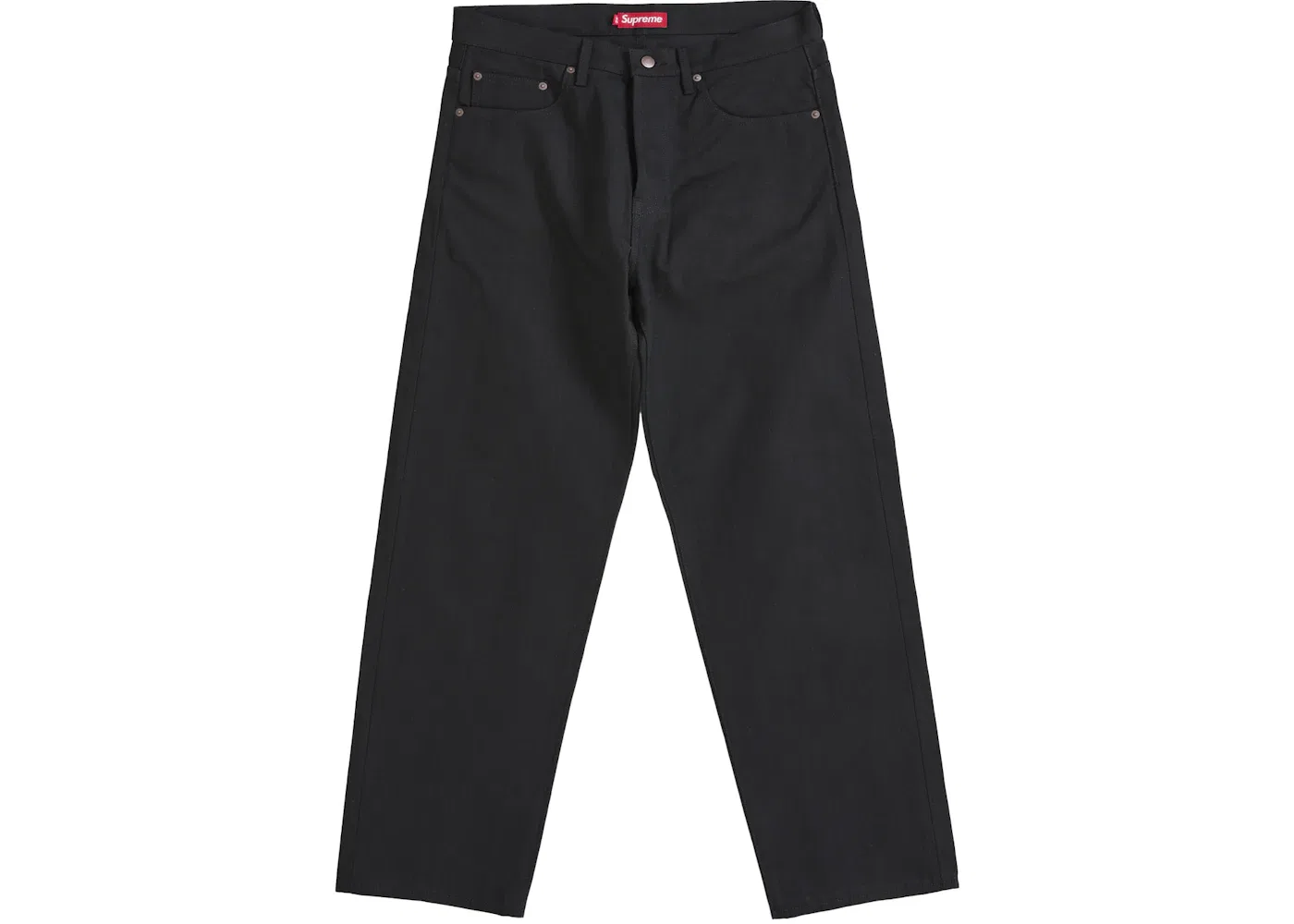 Мужские джинсы свободного кроя из селвидж-денима Supreme, Rigid Black