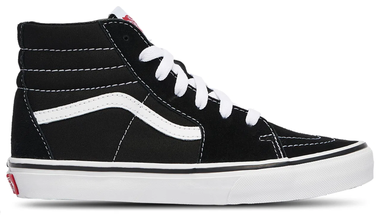 Кроссовки для мальчиков Vans SK8 Hi, белый/черный