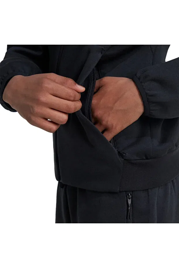 Детские спортивный свитшот для девочек с капюшоном Adidas, Black — фото 2