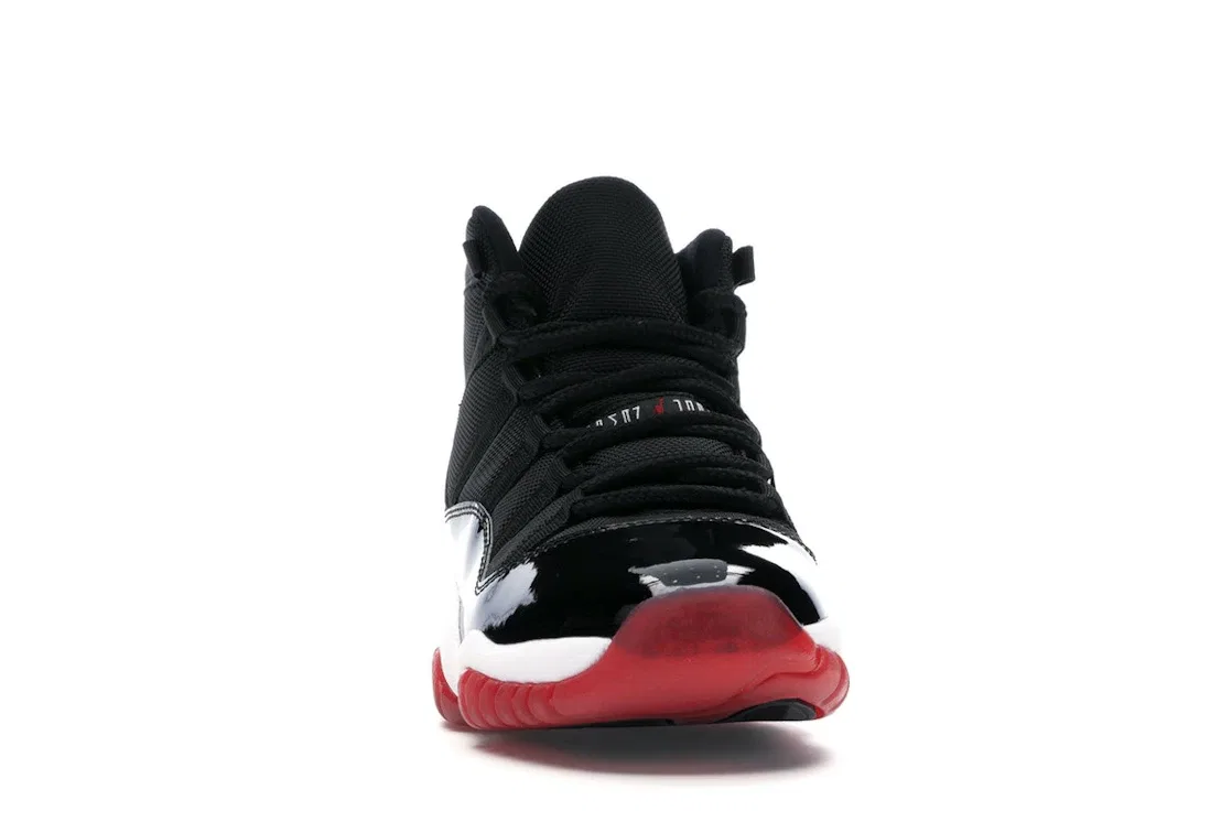 Детские кроссовки для мальчиков с высоким берцем Jordan 11 Retro Jordan, Black/White-Varsity Red — фото 2