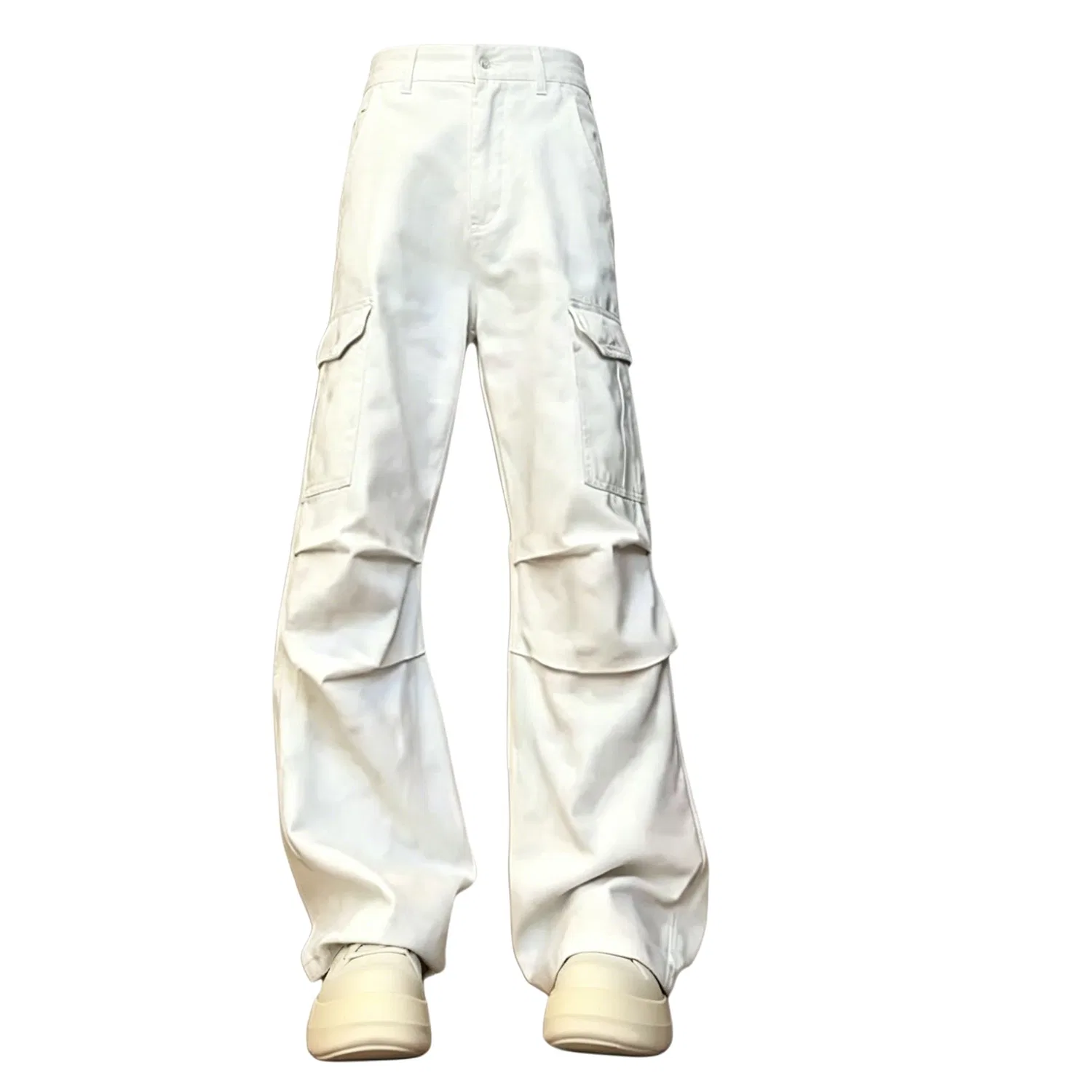 Детские джинсы унисекс, белые, Scimitar Pants, MIIOW — фото 4