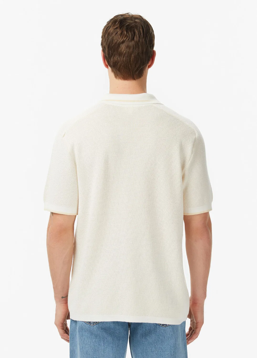 Трикотажный джемпер Lacoste Classic Fit, бежевый — фото 3