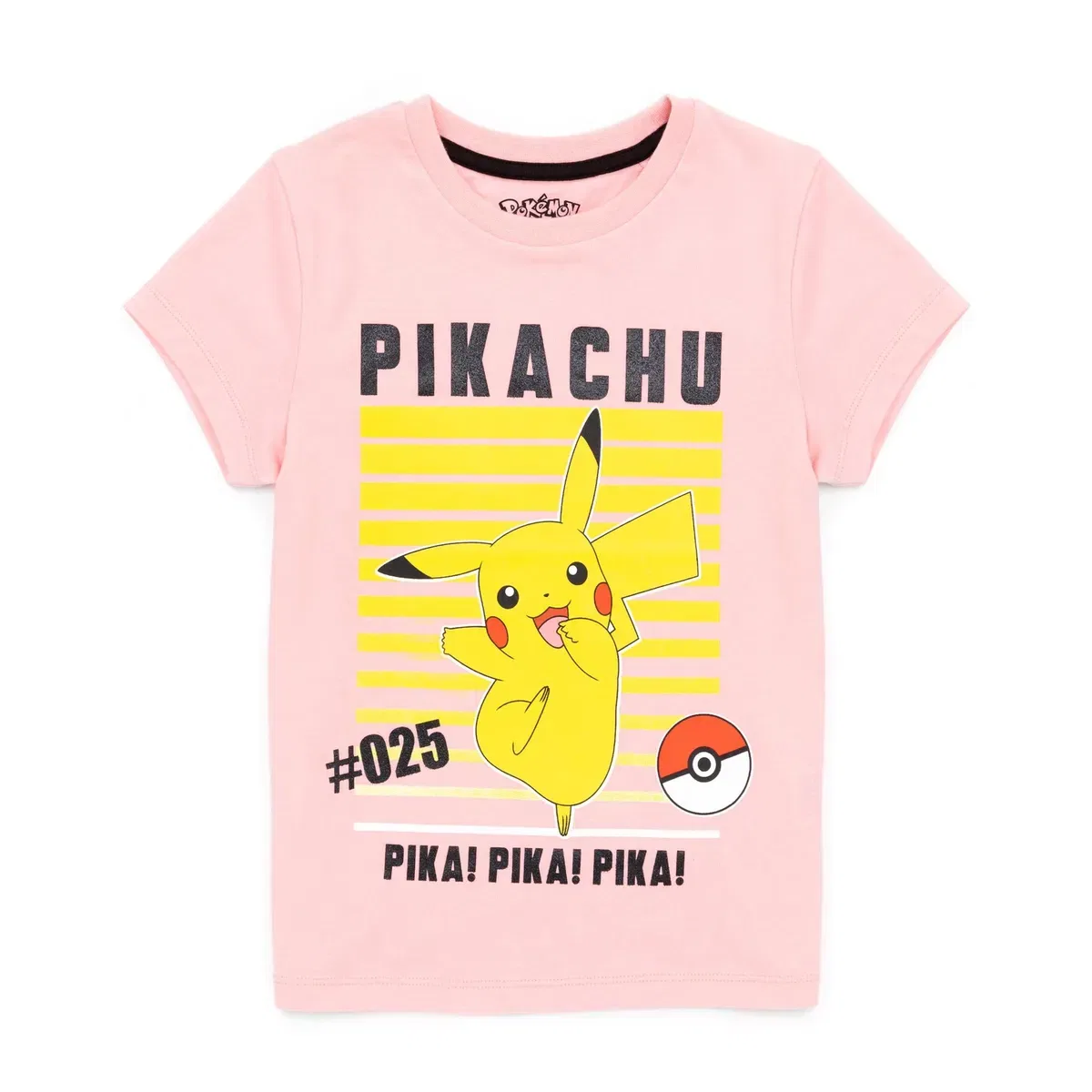 Детская футболка с принтом Pikachu Pokemon, Pink