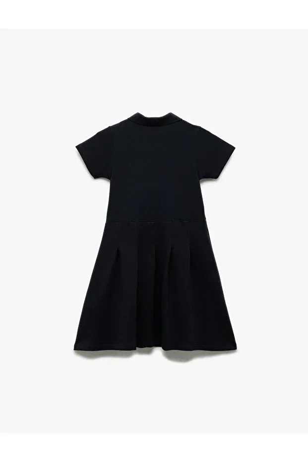 Детское платье-рубашка для девочек хлопковое Koton, Navy Blue — фото 2