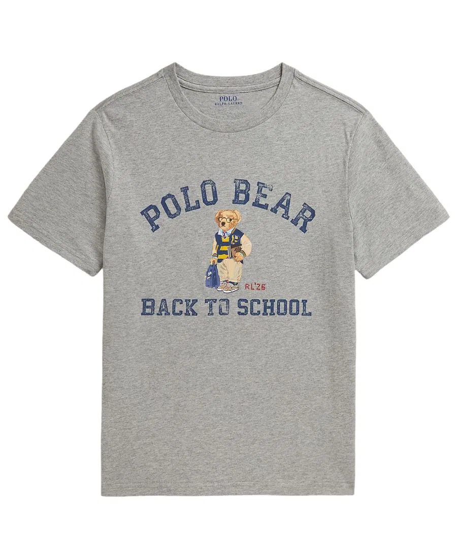 Футболка с коротким рукавом Polo Bear из хлопка Polo Ralph Lauren, Andover Heather