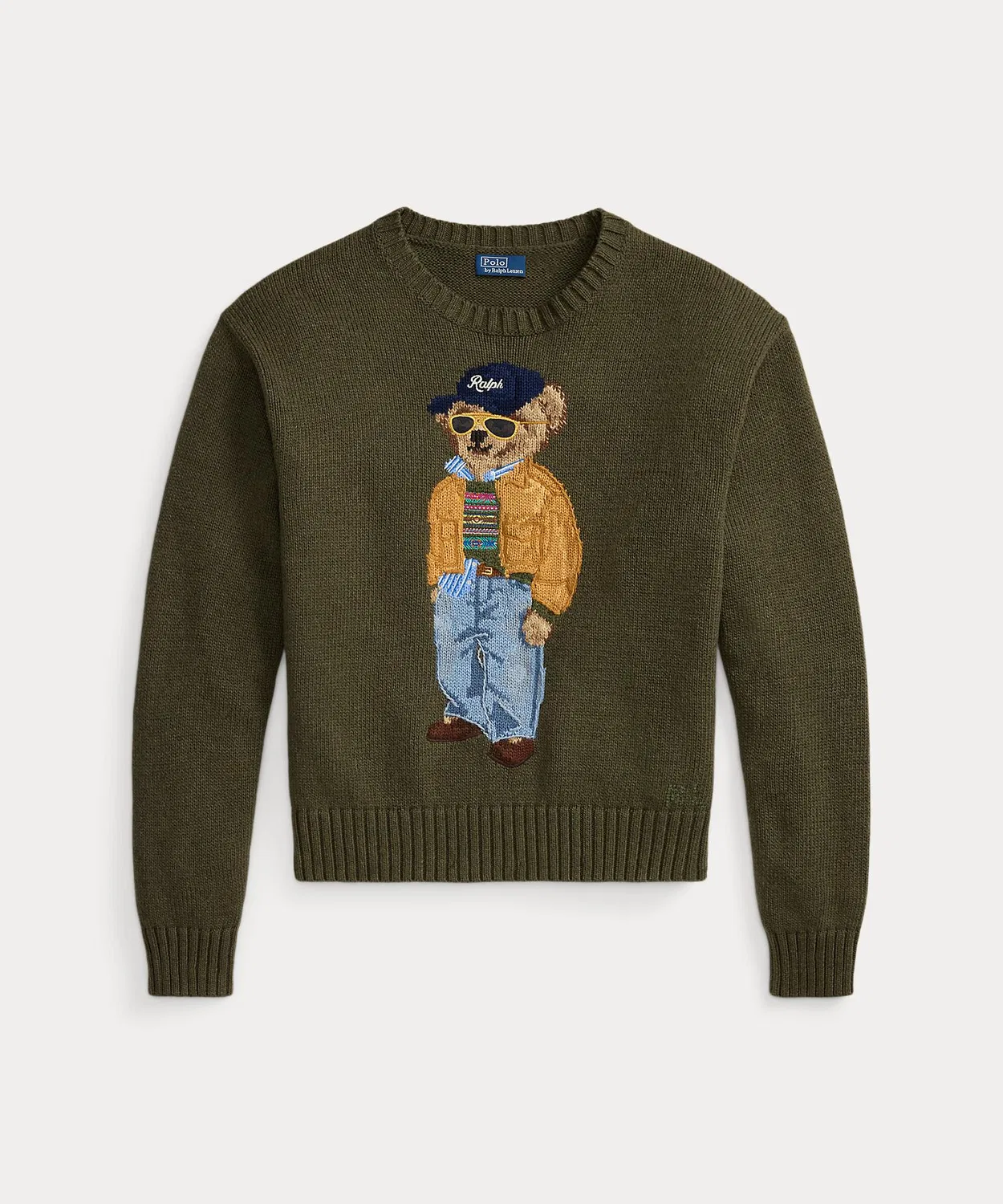Женский хлопковый свитер с длинным рукавомPolo Bear POLO RALPH LAUREN, Green — фото 2