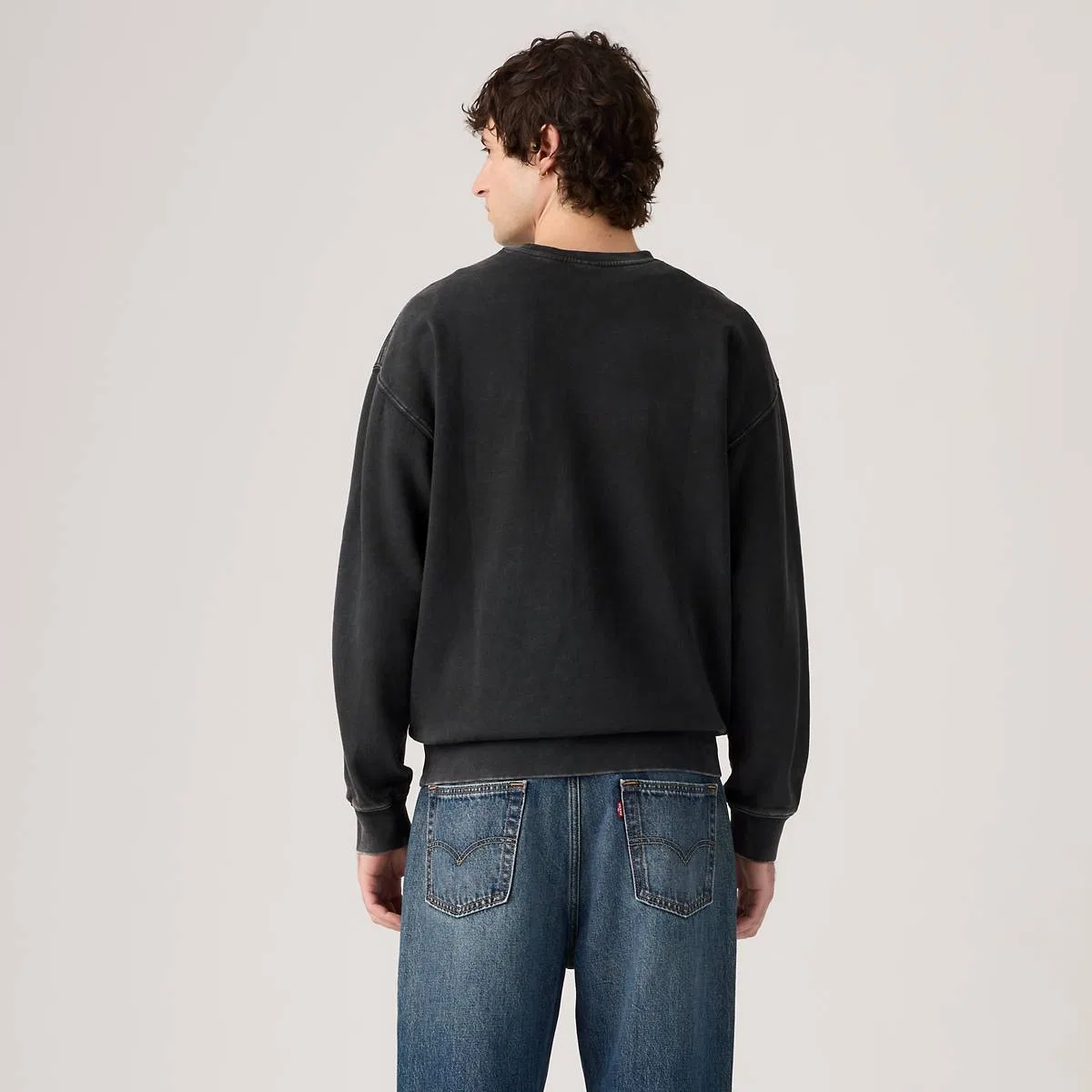 Оригинальная толстовка с круглым вырезом Levi's, Faded Wash Jet Black - Black — фото 4