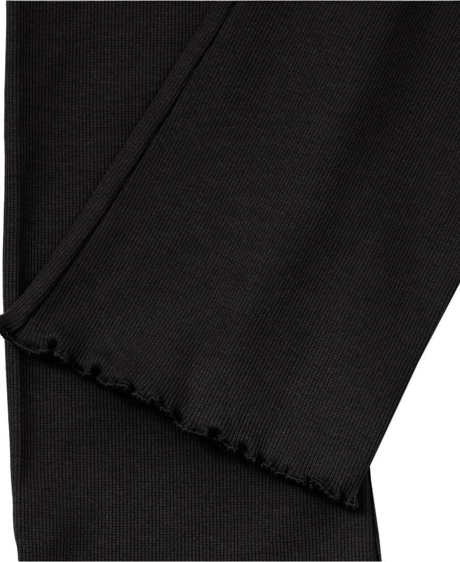 Леггинсы с расклешенным низом из рибаны, модель Flare Leggings Lands' End, Black — фото 3