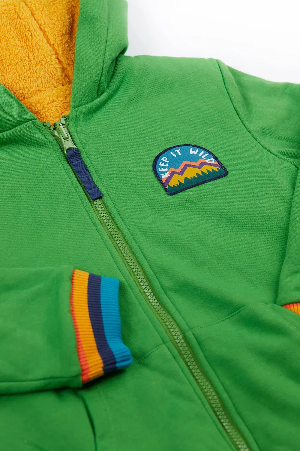 Детский реверсивный худи Helston Frugi, Yellow — фото 4
