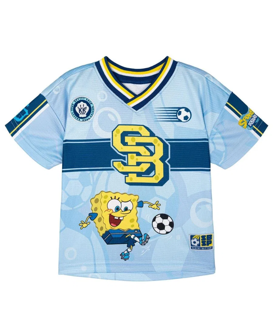 Футболка-джерси с принтом SpongeBob Soccer Jersey SpongeBob SquarePants, Spongebob Light Blue