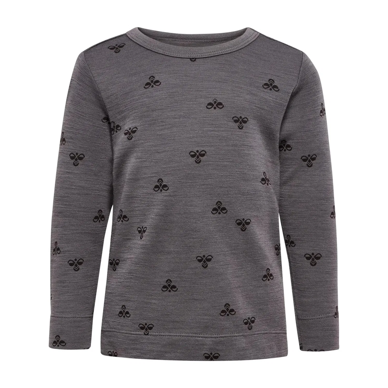 Детский лонгслив из мериносовой шерсти Mini Wool Hummel, Grau / Dunkelgrau