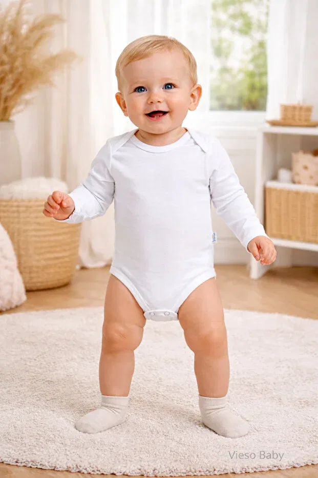 Детское боди с длинным рукавом комплект 5 предметов Rany Baby Kids, White56vc36 — фото 3