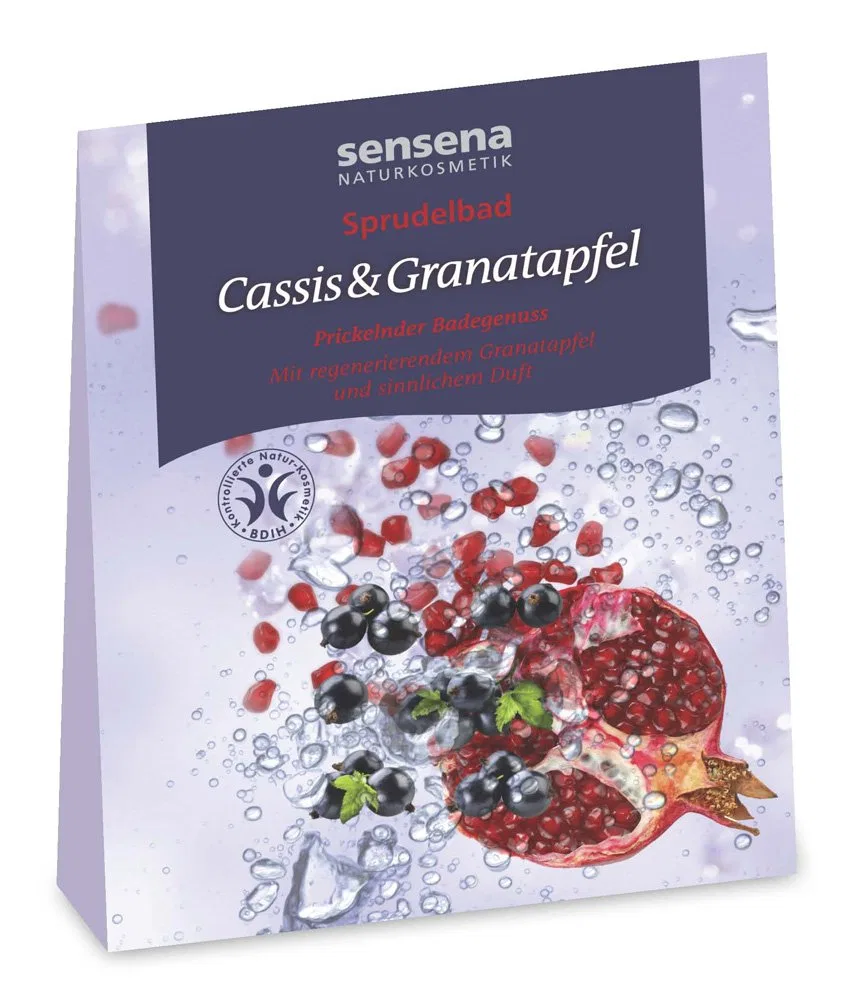 Шипучая ванна Cassis & Granatapfel, Sensena, 80 г