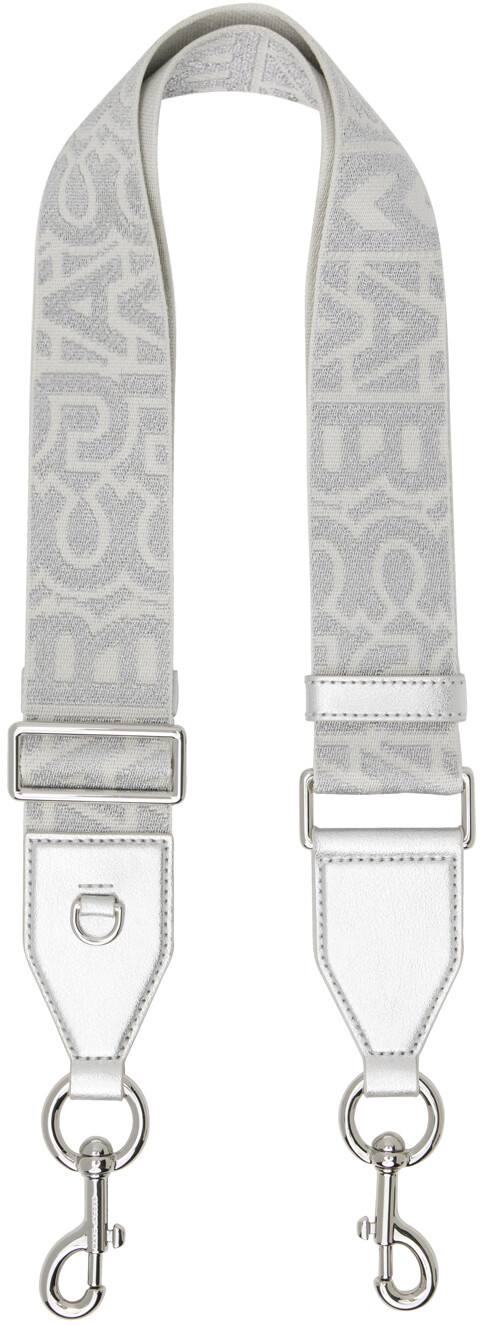 

Серебряный плечевой ремень The Monogram Utility, белый Marc Jacobs