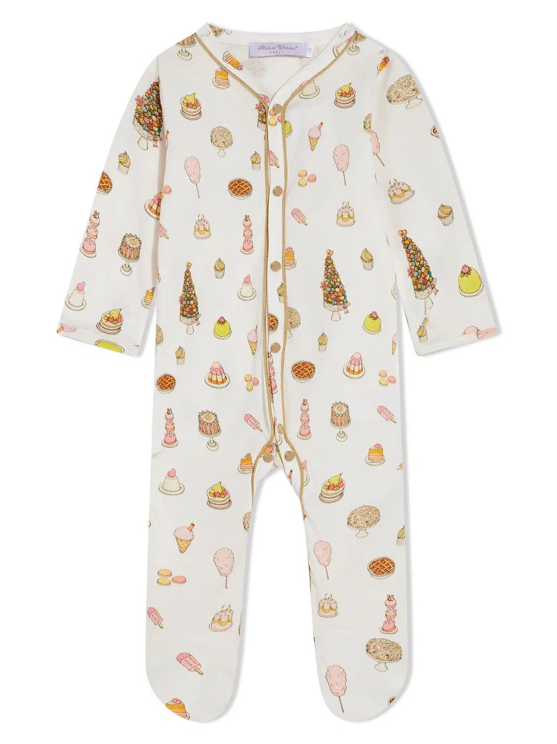 Пижама Sweetie Pie из органического хлопка Atelier Choux, нейтральные