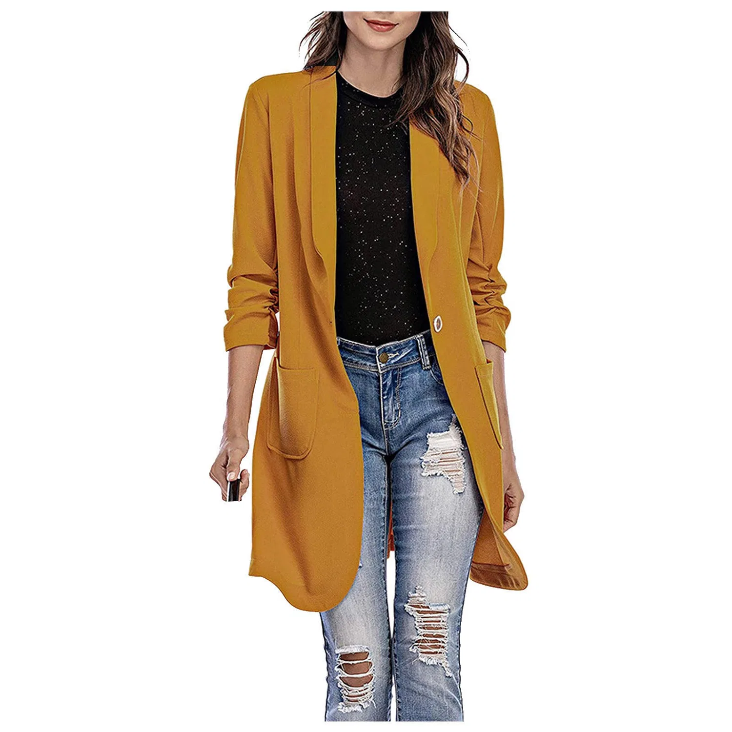 Женское пальто с длинным рукавом Caplet, Giallo