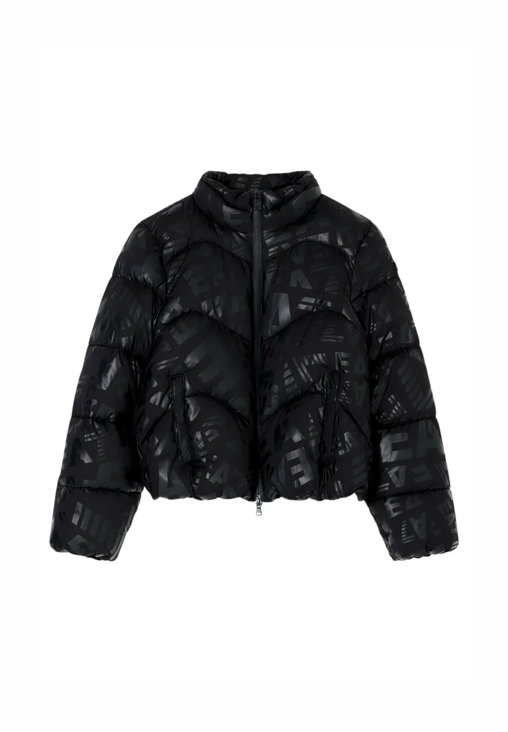 Зимняя куртка цвета хаки Ea7 Emporio Armani, Black