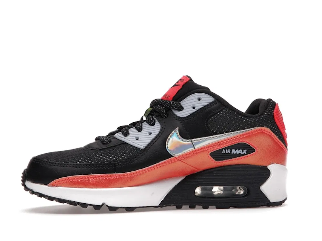 Детские кроссовки Lifestyle Nike Air Max 90, Off Noir Laser Crimson Hydrogen Blue White — фото 3