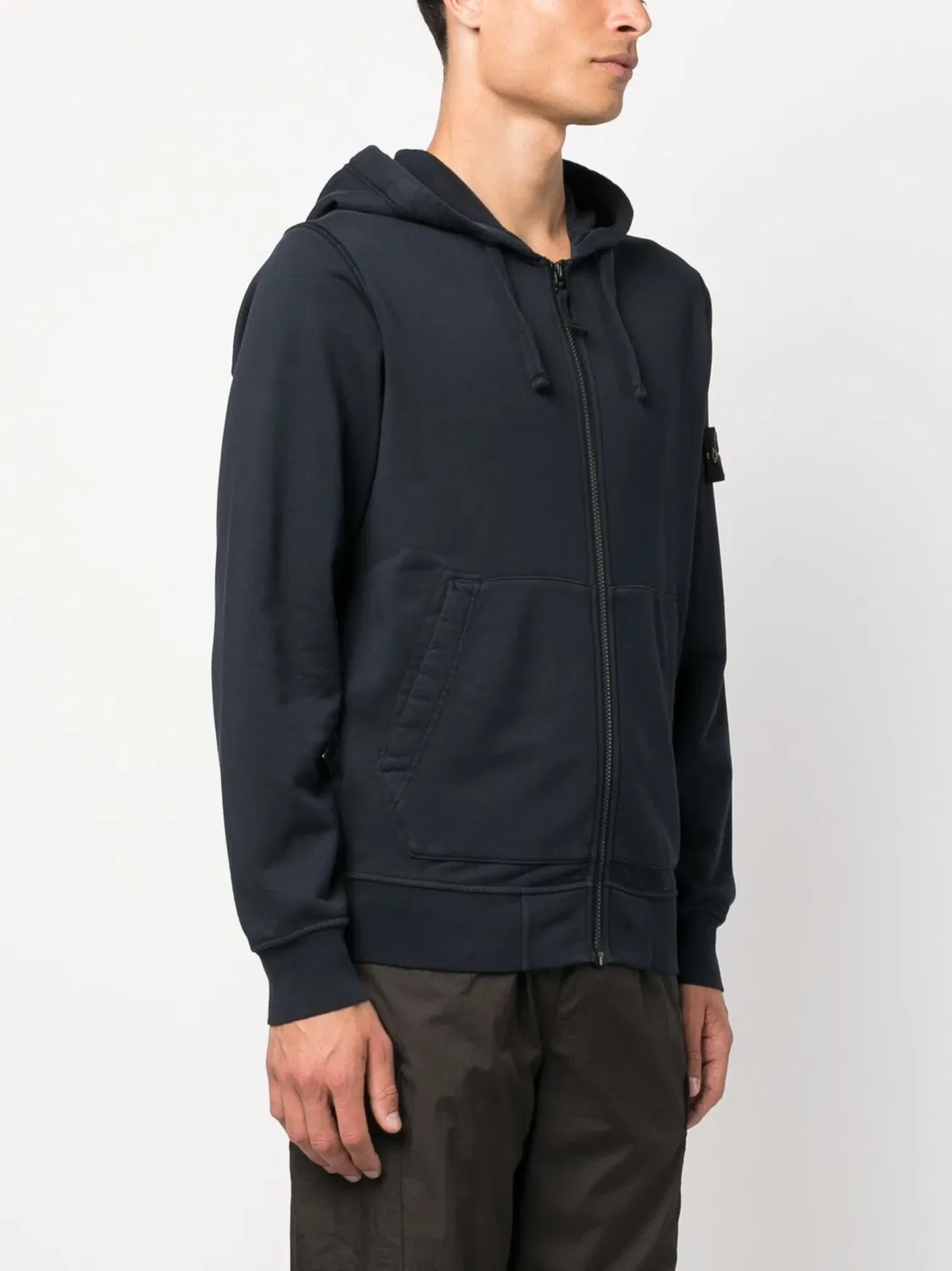 Stone Island Худи с кулиской, синий — фото 4