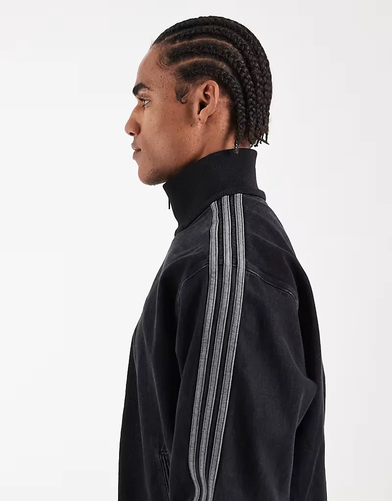Куртка спортивная джинсовая Firebird Adidas Originals, черный — фото 4
