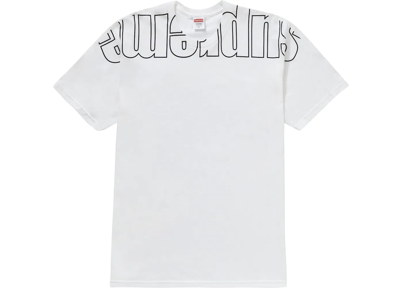 Мужская футболка с принтом Upside Down Tee Supreme, белый