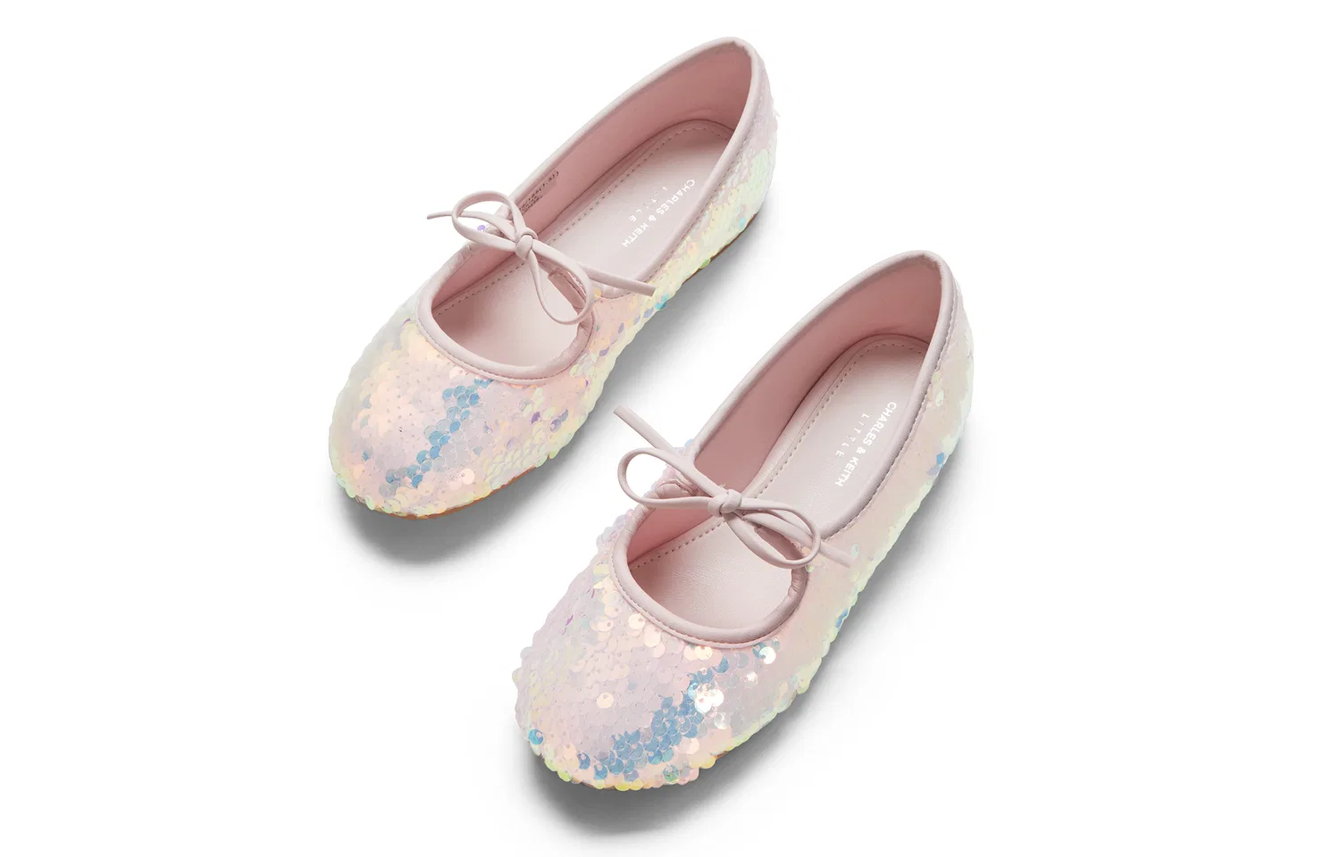 Детские кожаные туфли с бантом CHARLES&KEITH, Pink Pink — фото 4