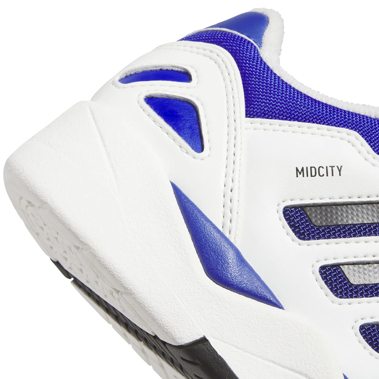 Детские кроссовки для мальчиков с замшевым верхом Midcity Low Adidas, Core White Semi Lucid Blue Core Black — фото 4